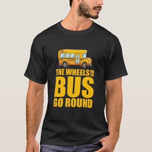 バスの車輪がTシャツを脱ぐ Tシャツ (正面)