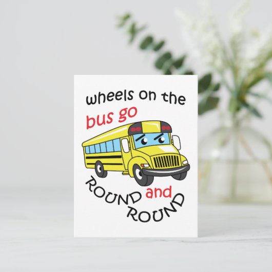 バスの車輪 ポストカード (スタンド正面)