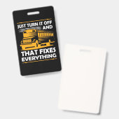 バスの運転手が電源を切るだけ バッジ (正面＆裏面)