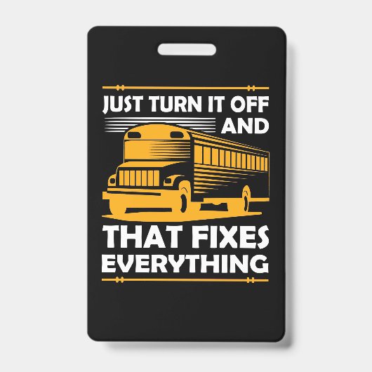 バスの運転手が電源を切るだけ バッジ (正面)