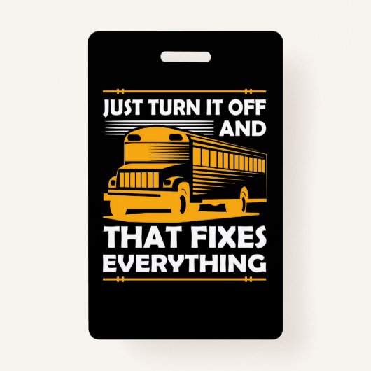 バスの運転手が電源を切るだけ バッジ (正面)