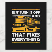 バスの運転手が電源を切るだけ ワインラベル (シングルラベル)