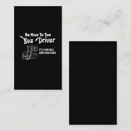 バスの運転手にとっては~まで歩いて帰るのが長い 名刺 (正面/裏面)