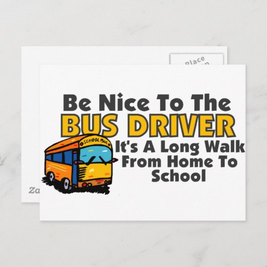 バスの運転手に優しい ポストカード (正面/裏面)