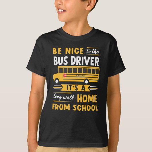 バスの運転手に優しい  Tシャツ (正面)