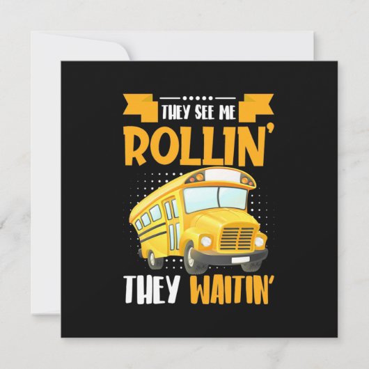 バスの運転手に見られている気がする 招待状 (正面)