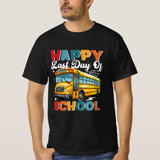 バスの運転手のための学校のシャツの最終日 Tシャツ (正面)