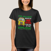 バスの運転手のクリスマススクールで最も陽気な束 Tシャツ (正面)