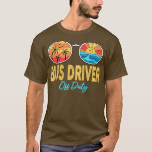 バスの運転手の勤務外サングラス学校の最終日 Tシャツ