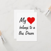 バスの運転手の名刺 カード (正面/裏面インサイチュ)
