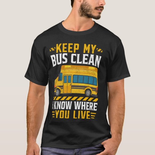 バスの運転手の学校のストップ交通 Tシャツ (正面)