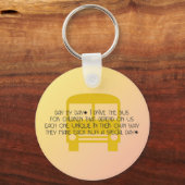 バスの運転手の日ごとの日の黄色いバス キーホルダー (正面)