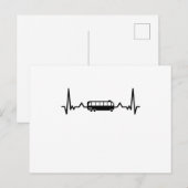 バスの運転手の鼓動 学校バス ギフト ポストカード (正面/裏面)