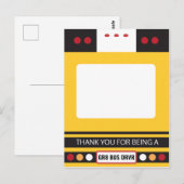 バスの運転手への感謝の気持ちを伝えるギフトホルダー ポストカード (正面/裏面)