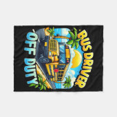 バスの運転手オフデューティハローサマースクーの最終日 フリースブランケット (正面(横))