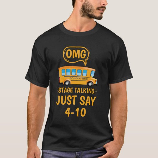 バスの運転手スクールバス Tシャツ (正面)
