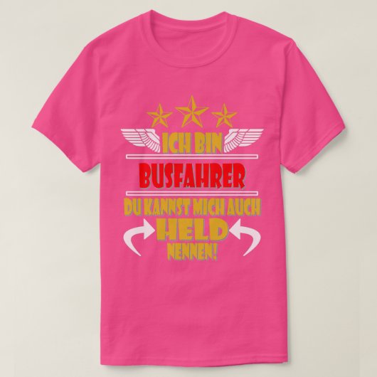 バスの運転手バスの観光 Tシャツ (デザイン正面)