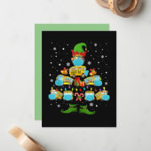 バスの運転手 クリスマスツリー 面白い クリスマス プレゼント ノートカード (正面/裏面インサイチュ)