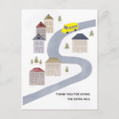 バスの運転手 クリスマス サンクス 学校の先生 ポストカード (正面)