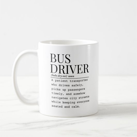 バスの運転手 コーヒーマグカップ (左)