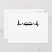 バスの運転手 ハートビート スクールバス ギフト ポストカード (正面/裏面)