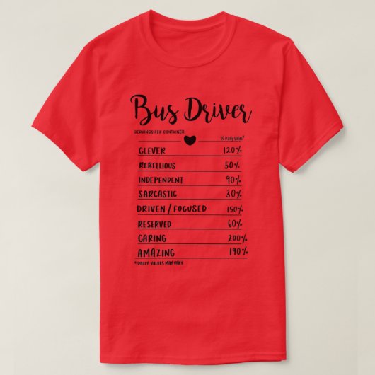バスの運転手 Tシャツ (デザイン正面)