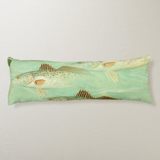 バスの魚の柄  ボディピロー (裏面)