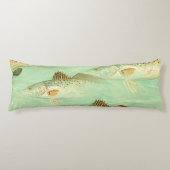 バスの魚の柄  ボディピロー (正面)