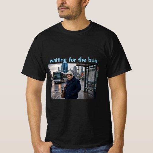 バスを待つ Tシャツ (正面)
