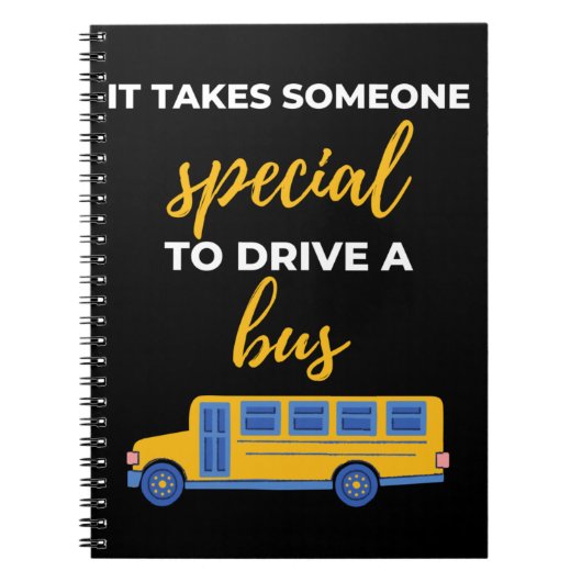 バスを運転するには特別な必要がある ノートブック (正面)