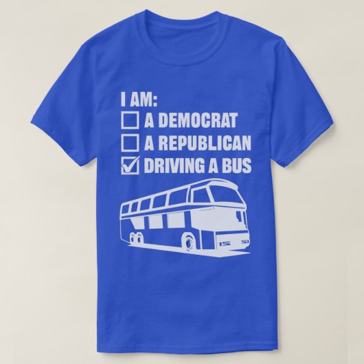 バスを運転する子供スクールバスの仕事運転手Dr. Tシャツ (デザイン正面)