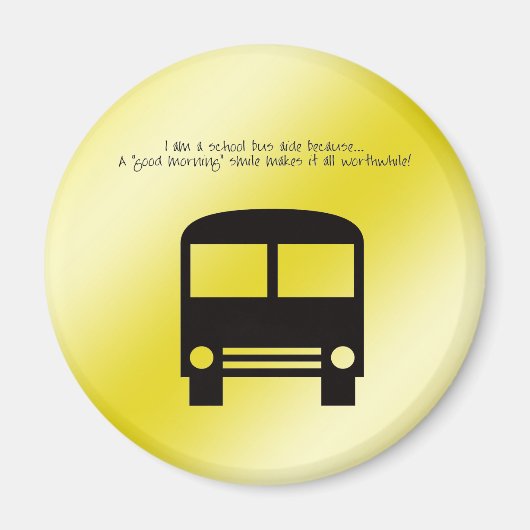 バスアードグッドモーニングスマイルブラックバス マグネット (正面)