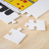 バスイエロースクールバスの引用文の下に投げおもしろいる ジグソーパズル (側面)