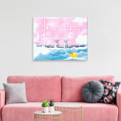 バスイエローダック キャンバスプリント (インサイチュ (リビング))