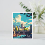 バスイングランドヴィンテージ有名な旅行の場所 ポストカード (スタンド正面)