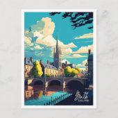 バスイングランドヴィンテージ有名な旅行の場所 ポストカード (正面)