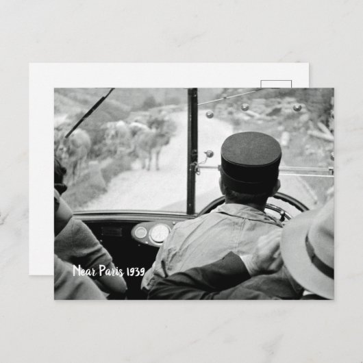 バスウィンドフランスのウ1939フランスを通して表示 ポストカード (正面/裏面)