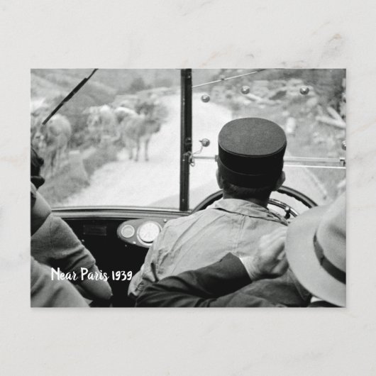 バスウィンドフランスのウ1939フランスを通して表示 ポストカード (正面)