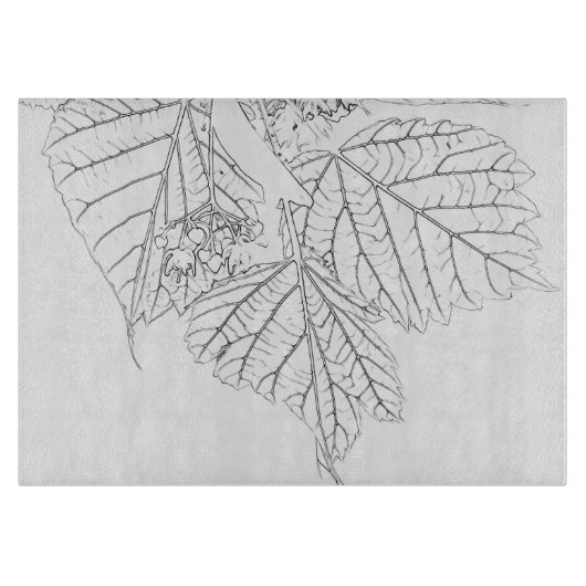 バスウッド葉 カッティングボード (正面)