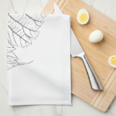 バスウッド葉 キッチンタオル (四つ折り)