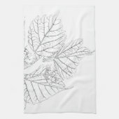 バスウッド葉 キッチンタオル (縦)