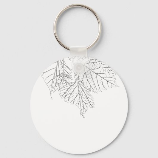 バスウッド葉 キーホルダー (正面)