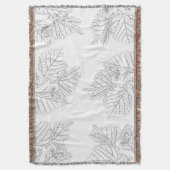 バスウッド葉 スローブランケット (正面縦)