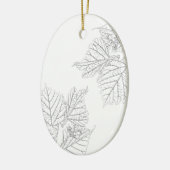 バスウッド葉 セラミックオーナメント (左)