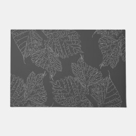 バスウッド葉 ドアマット