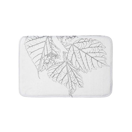 バスウッド葉 バスマット (正面)