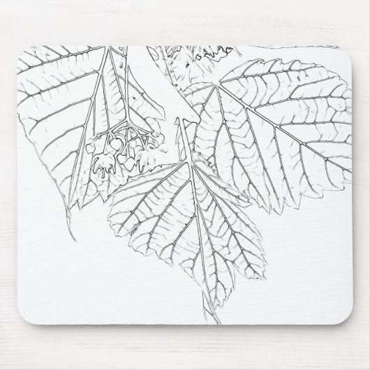 バスウッド葉 マウスパッド (正面)