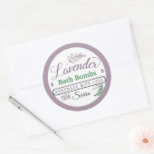 バスカスタム製品のラベルLavendar香り ラウンドシール (封筒)