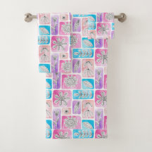 バスカラフルタオルのセット