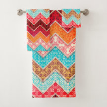 バスカラフルタオルのセット